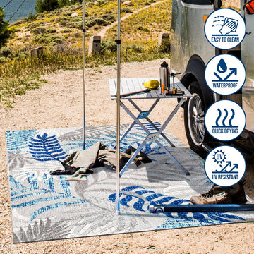 Tropics Palm Leaves Indoor/outdoor Area Rug